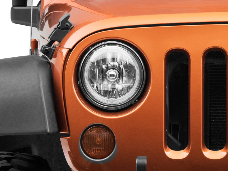 Raxiom 07-18 Jeep Wrangler JK LED Halo Headlights- Chrome Housing (Clear Lens) Raxiom 07-18 Jeep Wrangler JK LED Halo Headlights- Chrome Housing (Clear Lens)