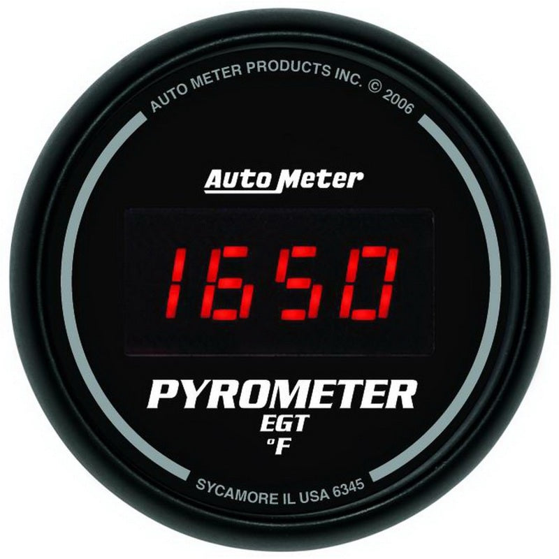 Autometer Z Series 52mm 0-2000 Deg F Digital EGT/Pyrometer Gauge Autometer Z Series 52mm 0-2000 Deg F Digital EGT/Pyrometer Gauge