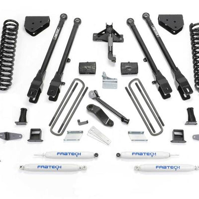 Fabtech 08-16 Ford F250 4WD w/Factory Overload 8in 4Link Sys w/Coils & Perf Shks