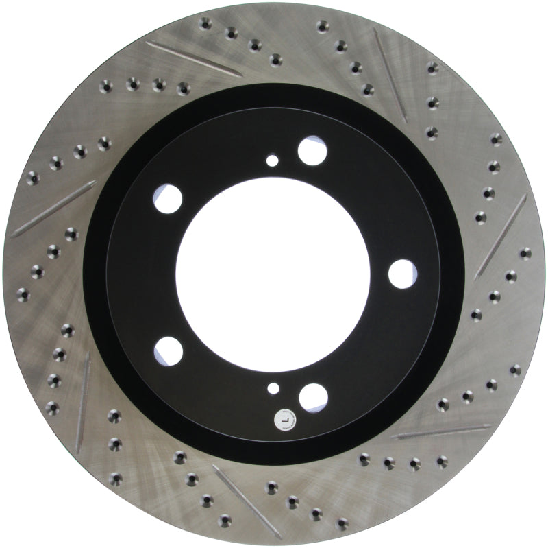StopTech 07-09 Toyota Tundra / 08-09 Toyota Sequoia Front Left Slotted & Drilled Rotor StopTech 07-09 Toyota Tundra / 08-09 Toyota Sequoia Front Left Slotted & Drilled Rotor