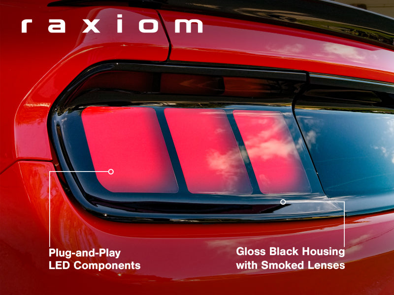Raxiom 15-22 Ford Mustang Profile LED Tail Lights - Gloss Black Housing (Smoked Lens) Raxiom 15-22 Ford Mustang Profile LED Tail Lights - Gloss Black Housing (Smoked Lens)