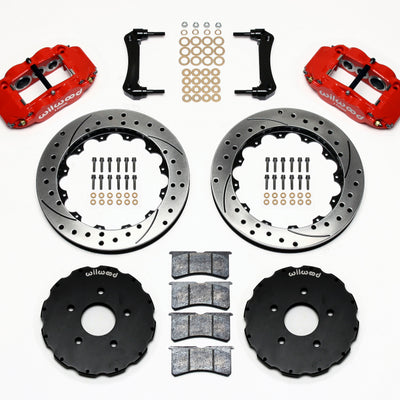 Wilwood Narrow Superlite 6R Front Hat Kit 13.06in Drill Red 2005-up Corvette C6