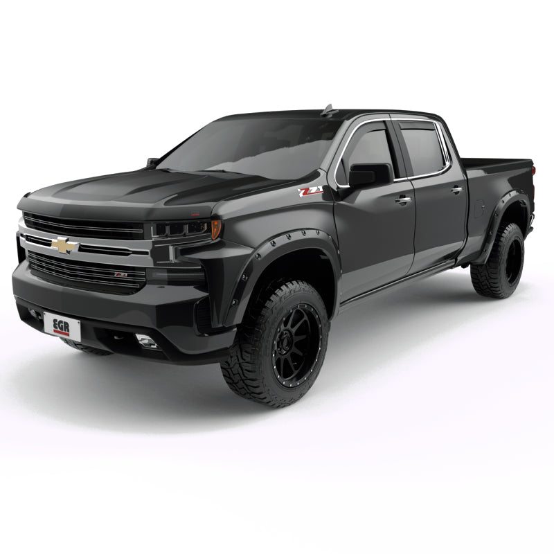 EGR 19-22 Chevrolet Silverado 1500 Traditional Bolt-On Look Fender Flares Black Set Of 4 EGR 19-22 Chevrolet Silverado 1500 Traditional Bolt-On Look Fender Flares Black Set Of 4