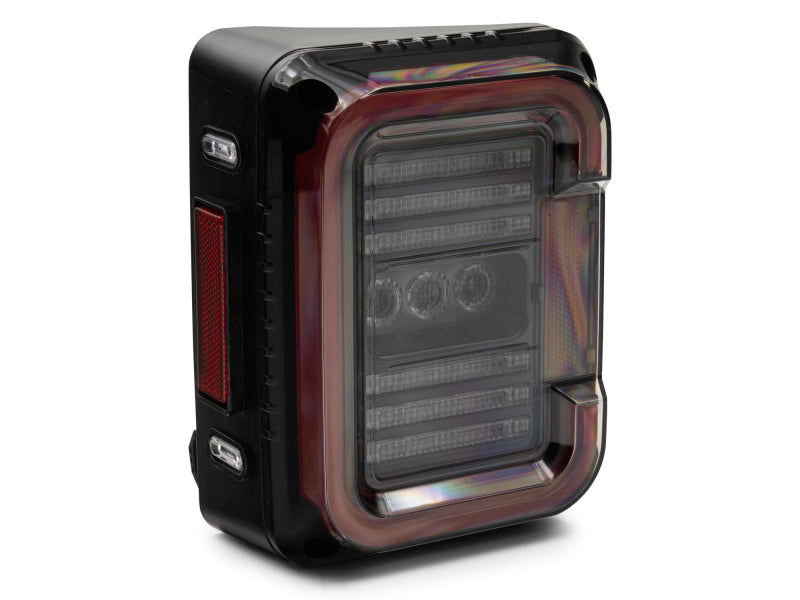 Raxiom 07-18 Jeep Wrangler JK Axial Series LED Halo Tail Lights- Black Housing (Dark Smoked Lens) Raxiom 07-18 Jeep Wrangler JK Axial Series LED Halo Tail Lights- Black Housing (Dark Smoked Lens)