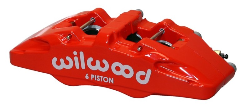 Wilwood Caliper-Forged Dynapro 6 5.25in Mount-Red-L/H 1.62/1.12/1.12in Pistons 1.10in Disc Wilwood Caliper-Forged Dynapro 6 5.25in Mount-Red-L/H 1.62/1.12/1.12in Pistons 1.10in Disc
