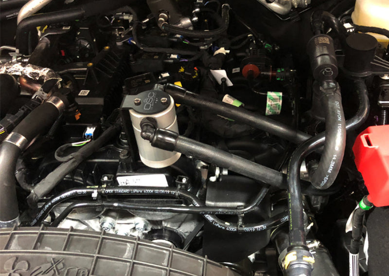 J&L 2019-2024 Ford Ranger 2.3L Driver Side Oil Separator 3.0 - Clear Anodized J&L 2019-2024 Ford Ranger 2.3L Driver Side Oil Separator 3.0 - Clear Anodized