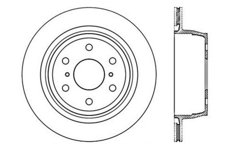 StopTech Drilled Sport Cryo Brake Rotor Left Rear 07-16 Chevy Silverado 1500 StopTech Drilled Sport Cryo Brake Rotor Left Rear 07-16 Chevy Silverado 1500