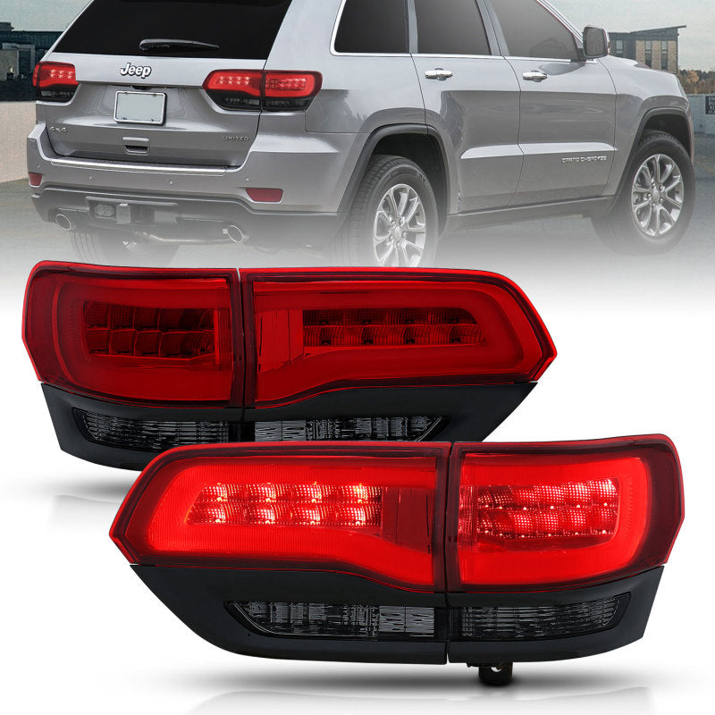 ANZO 2014-2016 Jeep Grand Cherokee LED Taillights Red/Smoke ANZO 2014-2016 Jeep Grand Cherokee LED Taillights Red/Smoke