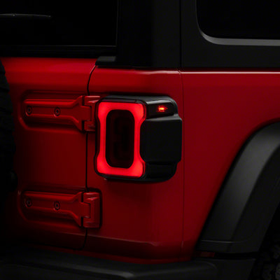 Raxiom 18-23 Jeep Wrangler JL Axial Series Carver LED Tail Lights- Blk Housing (Smoked Lens)