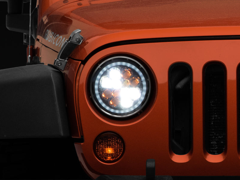 Raxiom 97-18 Jeep Wrangler TJ/JK Axial Spider LED Headlight w/ Amber DRL- Chrome Hsng (Clear Lens) Raxiom 97-18 Jeep Wrangler TJ/JK Axial Spider LED Headlight w/ Amber DRL- Chrome Hsng (Clear Lens)