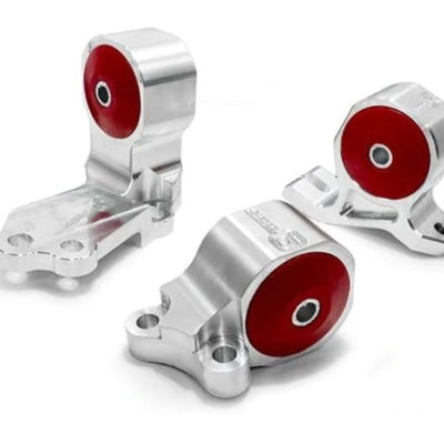 Innovative 88-91 Civic B-Series Silver Aluminum Mounts Solid Bushings (Cable to Hydro Conversion)