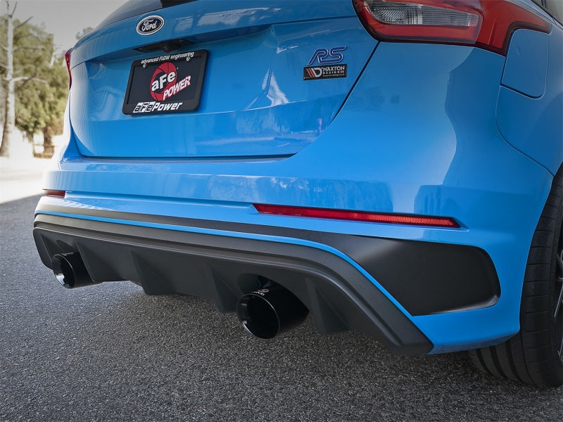 aFe Takeda 3in 304 SS Axle-Back Exhaust System w/ Black Tip 16-18 Ford Focus RS 2.3L (t) aFe Takeda 3in 304 SS Axle-Back Exhaust System w/ Black Tip 16-18 Ford Focus RS 2.3L (t)