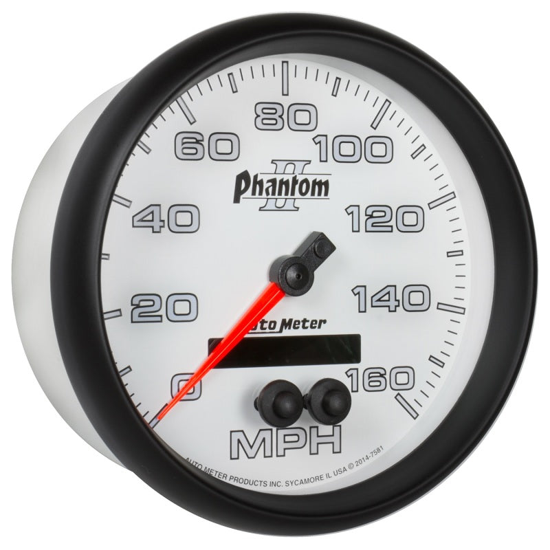 Autometer Phantom II 5in 0-140MPH In-Dash Electronic GPS Programmable Speedometer Autometer Phantom II 5in 0-140MPH In-Dash Electronic GPS Programmable Speedometer