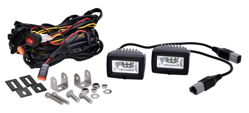 KC HiLiTES C-Series C2 LED 2in. Backup Area Flood Light 20w (Pair Pack System) - Black KC HiLiTES C-Series C2 LED 2in. Backup Area Flood Light 20w (Pair Pack System) - Black