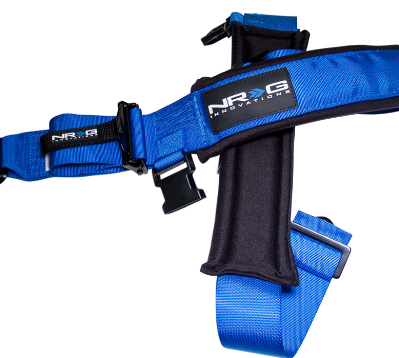 NRG SFI 16.1 5PT 3in. Padded Seat Belt Harness / Latch Link - Blue NRG SFI 16.1 5PT 3in. Padded Seat Belt Harness / Latch Link - Blue