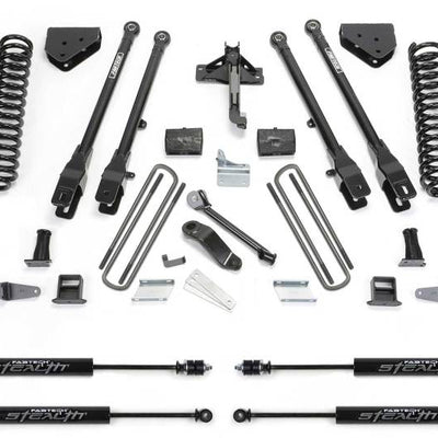 Fabtech 08-16 Ford F250 4WD w/o Factory Overload 8in 4Link Sys w/Coils & Stealth