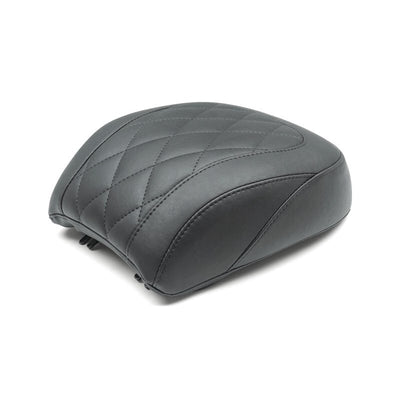 Mustang 18-21 Harley Fat Boy Wide Tripper Passenger Seat Diamond Stitch - Black