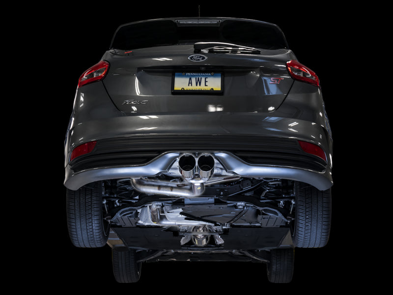 AWE Tuning Ford Focus ST Track Edition Cat-back Exhaust - Chrome Silver Tips AWE Tuning Ford Focus ST Track Edition Cat-back Exhaust - Chrome Silver Tips