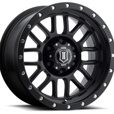 ICON Alpha 17x8.5 5x5 0mm Offset 4.75in BS 71.5mm Bore Satin Black Wheel