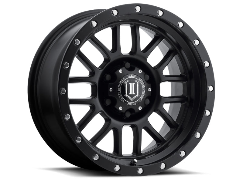 ICON Alpha 17x8.5 6x135 6mm Offset 5in BS 87.1mm Bore Satin Black Wheel ICON Alpha 17x8.5 6x135 6mm Offset 5in BS 87.1mm Bore Satin Black Wheel