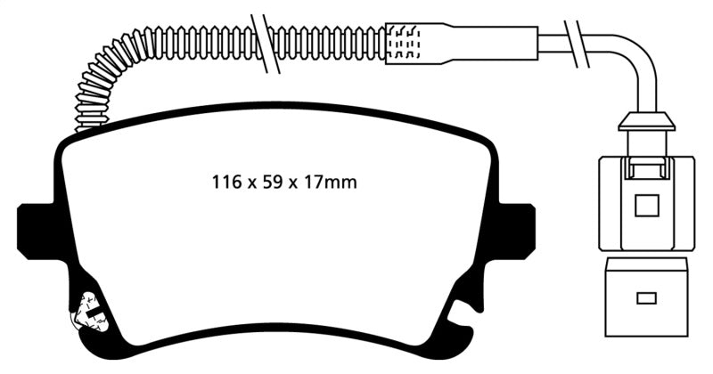 EBC 09-11 Audi A6 Quattro 3.0 Supercharged Yellowstuff Rear Brake Pads EBC 09-11 Audi A6 Quattro 3.0 Supercharged Yellowstuff Rear Brake Pads