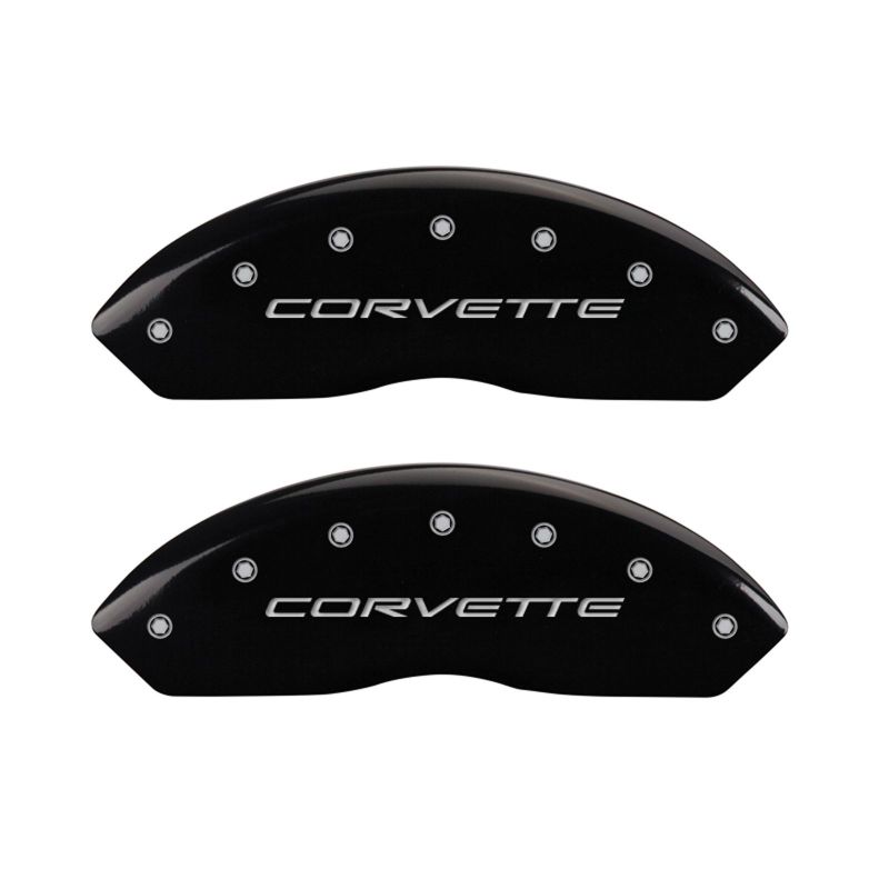 MGP 4 Caliper Covers Engraved Front C5/Corvette Engraved Rear C5/Z06 Black finish silver ch MGP 4 Caliper Covers Engraved Front C5/Corvette Engraved Rear C5/Z06 Black finish silver ch