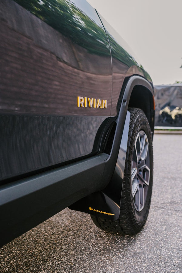 Rally Armor 22-24 Rivian R1T Black UR Mud Flap w/Tangerine Scream Logo Rally Armor 22-24 Rivian R1T Black UR Mud Flap w/Tangerine Scream Logo