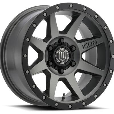 ICON Rebound 17x8.5 5x150 25mm Offset 5.75in BS 110.1mm Bore Titanium Wheel