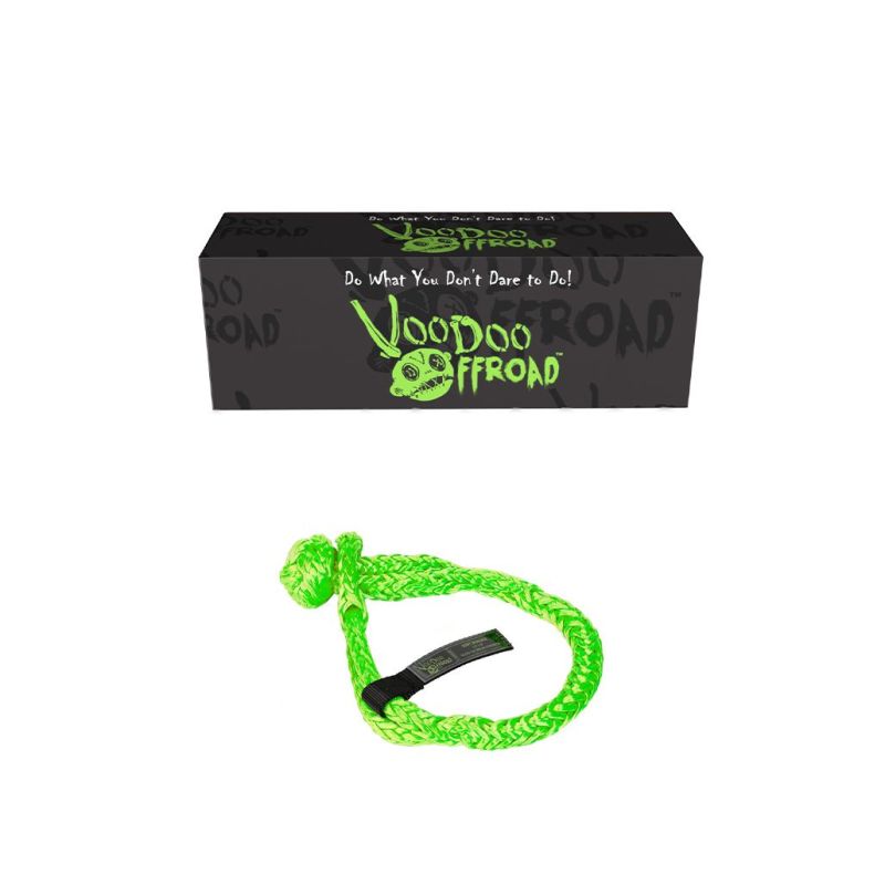 Voodoo Offroad 2.0 Santeria Series 1/2in x 8in Winch Soft Shackle - Green Voodoo Offroad 2.0 Santeria Series 1/2in x 8in Winch Soft Shackle - Green