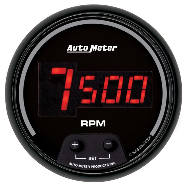 AutoMeter Gauge Tach 3-3/8in. 10K RPM In-Dash Digital Black Dial W/ Red Led AutoMeter Gauge Tach 3-3/8in. 10K RPM In-Dash Digital Black Dial W/ Red Led