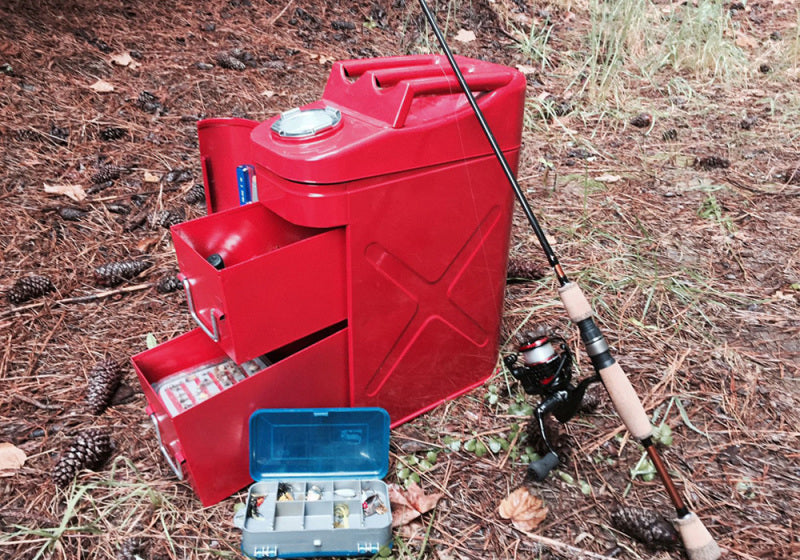 Rampage 1999-2019 Universal Trail Can Utility/Tool Box - Red Rampage 1999-2019 Universal Trail Can Utility/Tool Box - Red