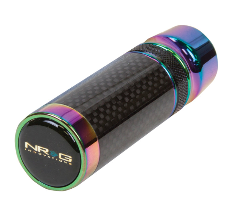 NRG Slimboy Adjustable Shift Knob (M10X1.25) Nissan / Mazda / Toyota - Carbon Fiber / Neochrome NRG Slimboy Adjustable Shift Knob (M10X1.25) Nissan / Mazda / Toyota - Carbon Fiber / Neochrome
