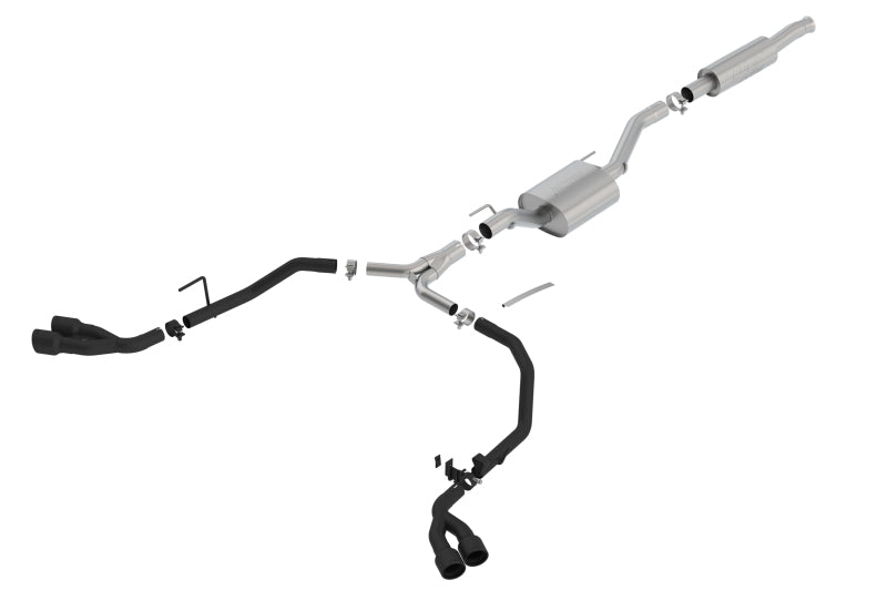 Borla 2020 Jeep Gladiator JT 3.6L V6 AT/MT AWD 2.75-2in ATAK Catback Ceramic Blk Tailpipe & Tips Borla 2020 Jeep Gladiator JT 3.6L V6 AT/MT AWD 2.75-2in ATAK Catback Ceramic Blk Tailpipe & Tips