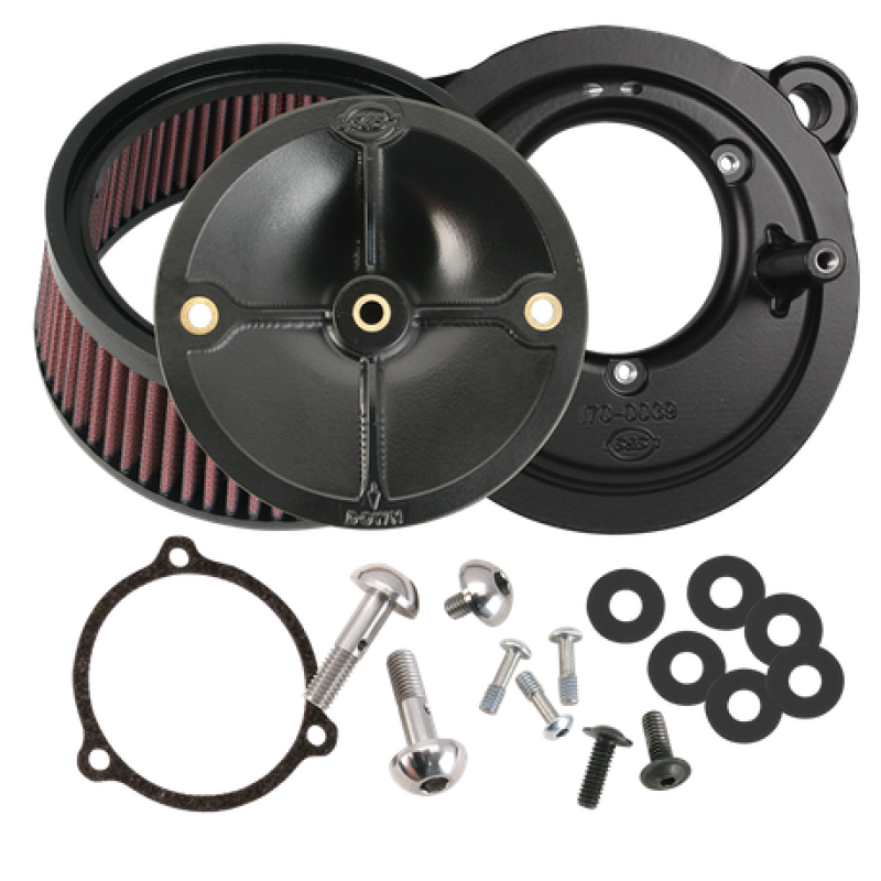 S&S Cycle 2008+ BT w/ S&S 58mm Throttle Body Stealth Air Cleaner Kit w/o Cover S&S Cycle 2008+ BT w/ S&S 58mm Throttle Body Stealth Air Cleaner Kit w/o Cover