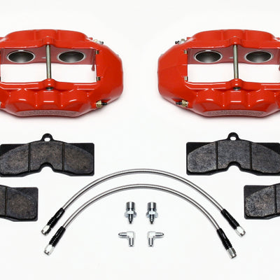 Wilwood D8-4 Front Caliper Kit Red Corvette C2 / C3 65-82
