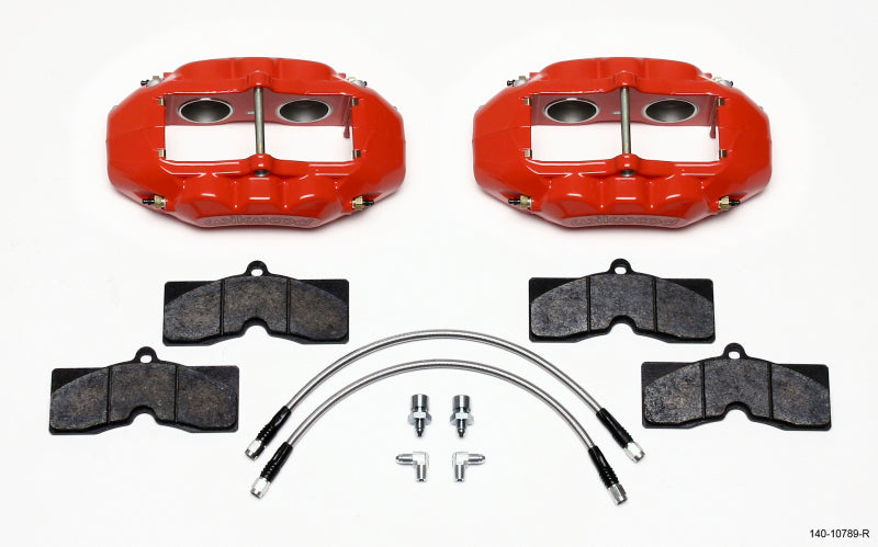 Wilwood D8-4 Front Caliper Kit Red Corvette C2 / C3 65-82 Wilwood D8-4 Front Caliper Kit Red Corvette C2 / C3 65-82