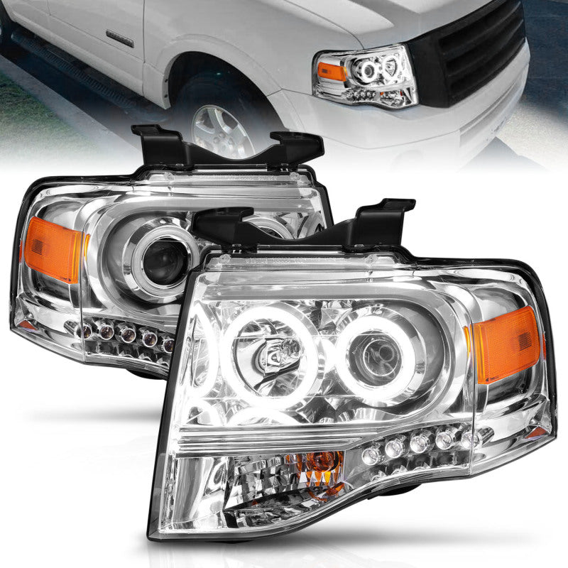 ANZO 2007-2014 Ford Expedition Projector Headlights Chrome ANZO 2007-2014 Ford Expedition Projector Headlights Chrome