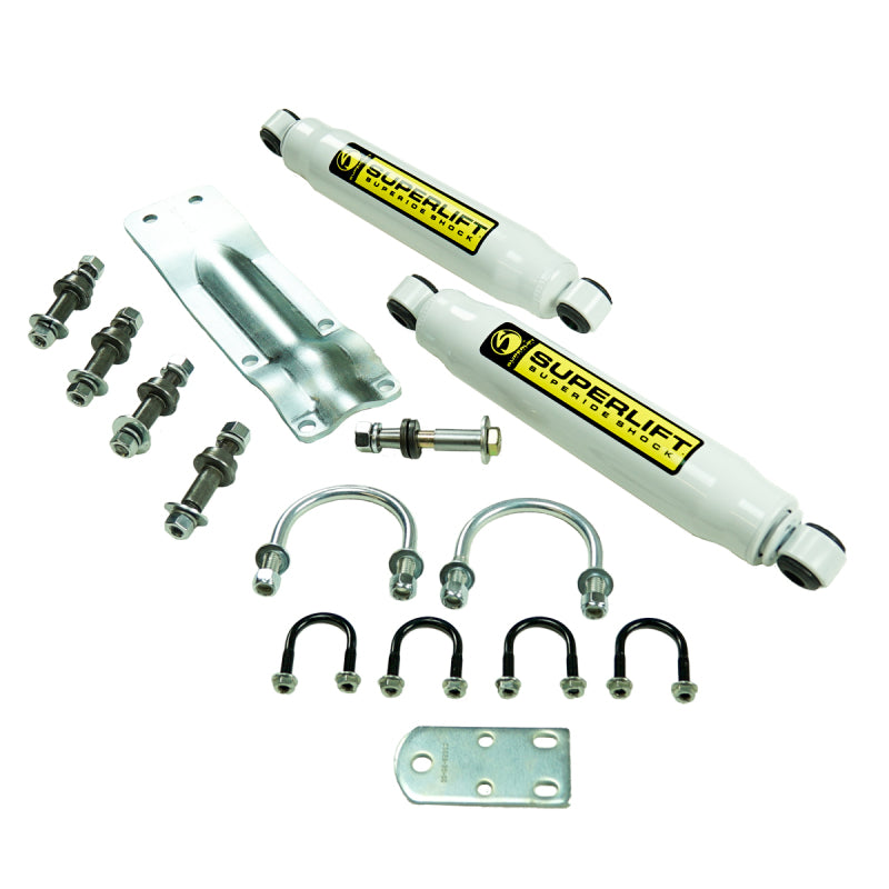 Superlift 73-91 GM 1/2 and 3/4 Ton 4WD Vehicles Solid Axle Dual Steering Stabilizer Kit Superlift 73-91 GM 1/2 and 3/4 Ton 4WD Vehicles Solid Axle Dual Steering Stabilizer Kit