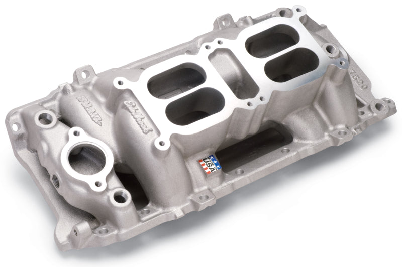 Edelbrock Manifold Dual Quad RPM Air Gap BB Chevy Oval Port Edelbrock Manifold Dual Quad RPM Air Gap BB Chevy Oval Port