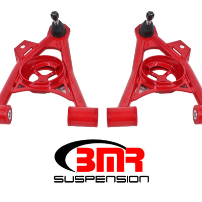 BMR 94-04 Ford Mustang Non-Adj. A-Arms Lower (Poly) w/ Spring Pocket - Red