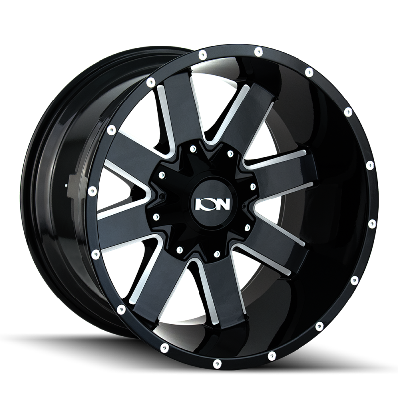 ION Type 141 20x10 / 8x180 BP / -19mm Offset / 124.1mm Hub Gloss Black Milled Wheel ION Type 141 20x10 / 8x180 BP / -19mm Offset / 124.1mm Hub Gloss Black Milled Wheel