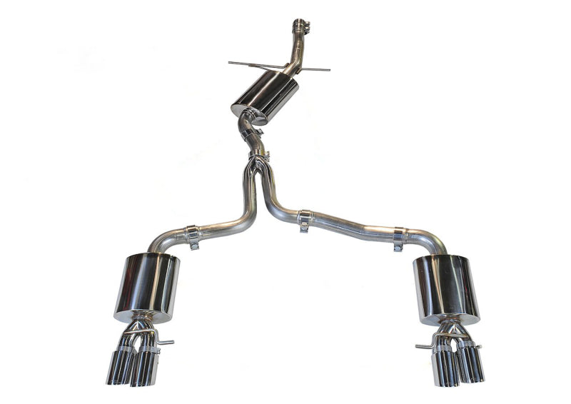 AWE Tuning Audi B8 A4 Touring Edition Exhaust - Quad Tip Polished Silver Tips - Does Not Fit Cabrio AWE Tuning Audi B8 A4 Touring Edition Exhaust - Quad Tip Polished Silver Tips - Does Not Fit Cabrio