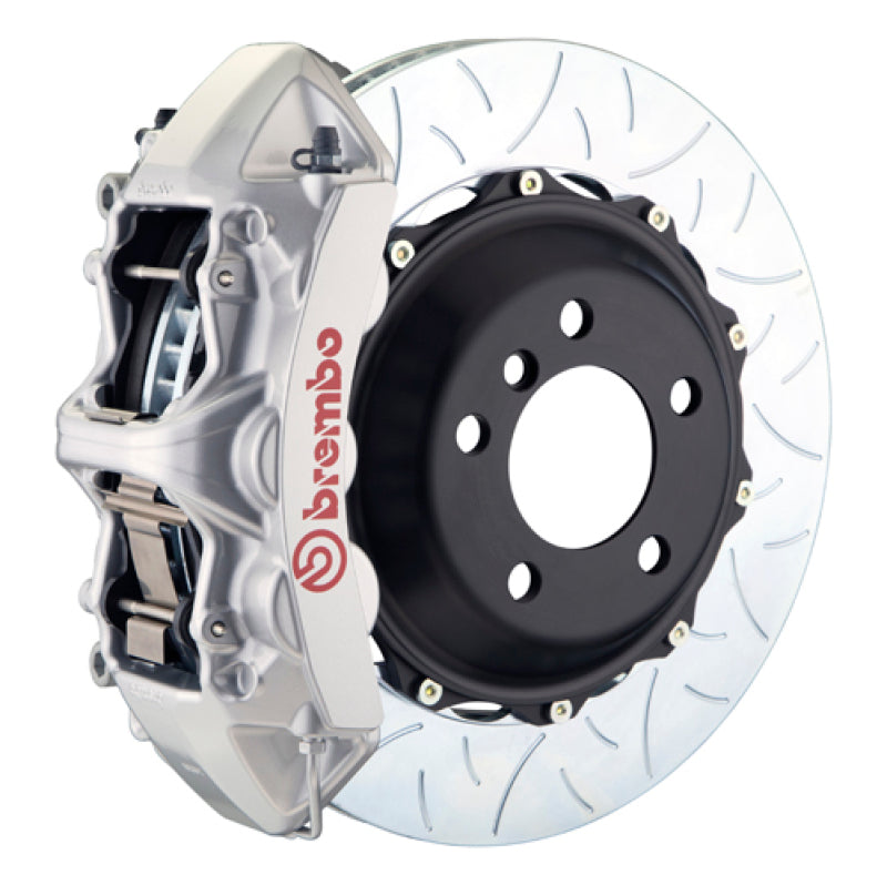 Brembo 14+ Q50/Q50S (Excl. AWD) Front GT BBK 6 Piston Cast 380x32 2pc Rotor Slotted Type-3-Silver Brembo 14+ Q50/Q50S (Excl. AWD) Front GT BBK 6 Piston Cast 380x32 2pc Rotor Slotted Type-3-Silver