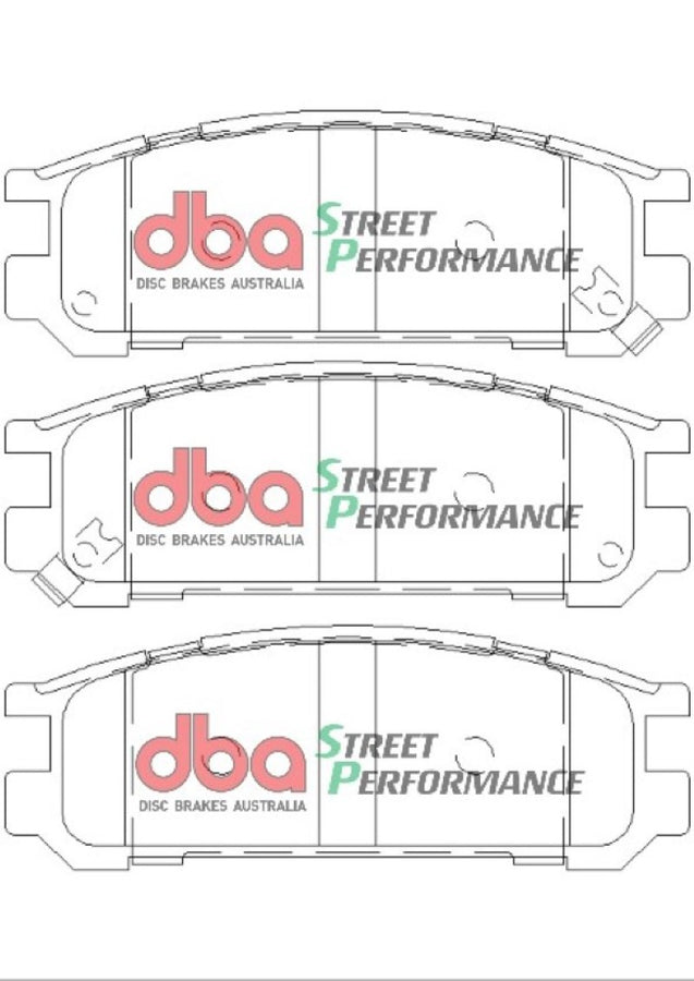 DBA 1998 Subaru Impreza RS Sedan SP Performance Rear Brake Pads DBA 1998 Subaru Impreza RS Sedan SP Performance Rear Brake Pads
