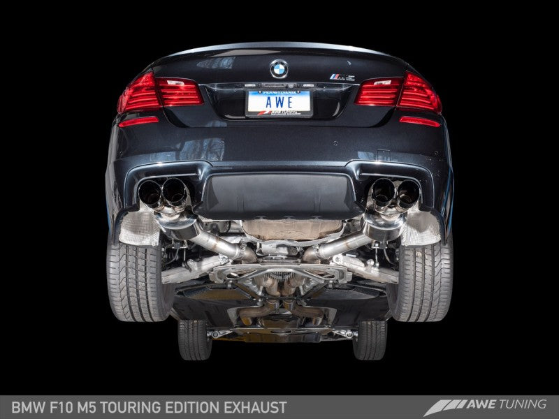 AWE Tuning BMW F10 M5 Touring Edition Axle-Back Exhaust Diamond Black Tips AWE Tuning BMW F10 M5 Touring Edition Axle-Back Exhaust Diamond Black Tips