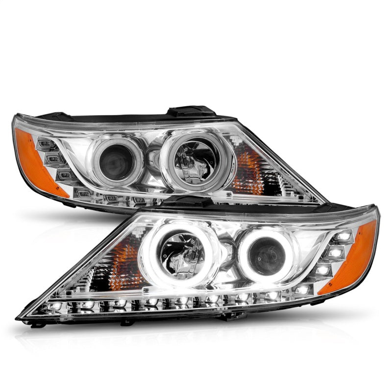 ANZO 2011-2013 Kia Sorento Projector Headlights w/ Halo Chrome (CCFL) ANZO 2011-2013 Kia Sorento Projector Headlights w/ Halo Chrome (CCFL)