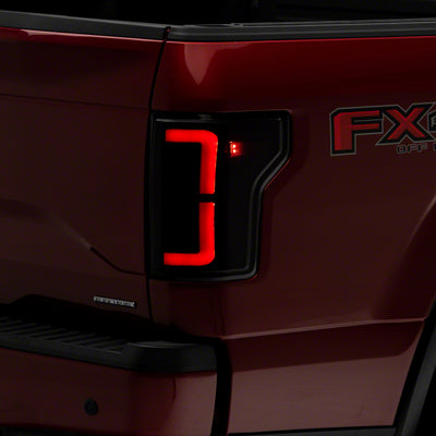 Raxiom 15-17 Ford F-150 Axial Series LED Tail Lights- Blk Housing (Smoked Lens)