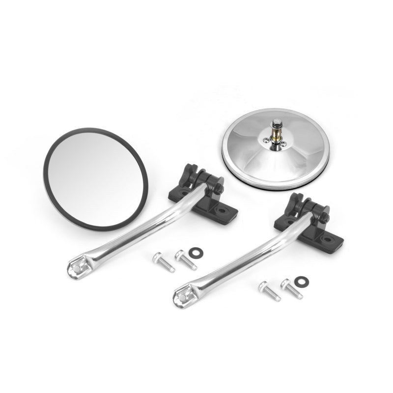 Rugged Ridge 97-18 Jeep Wrangler Stainless Steel Round Quick Release Mirror Relocation Kit Rugged Ridge 97-18 Jeep Wrangler Stainless Steel Round Quick Release Mirror Relocation Kit