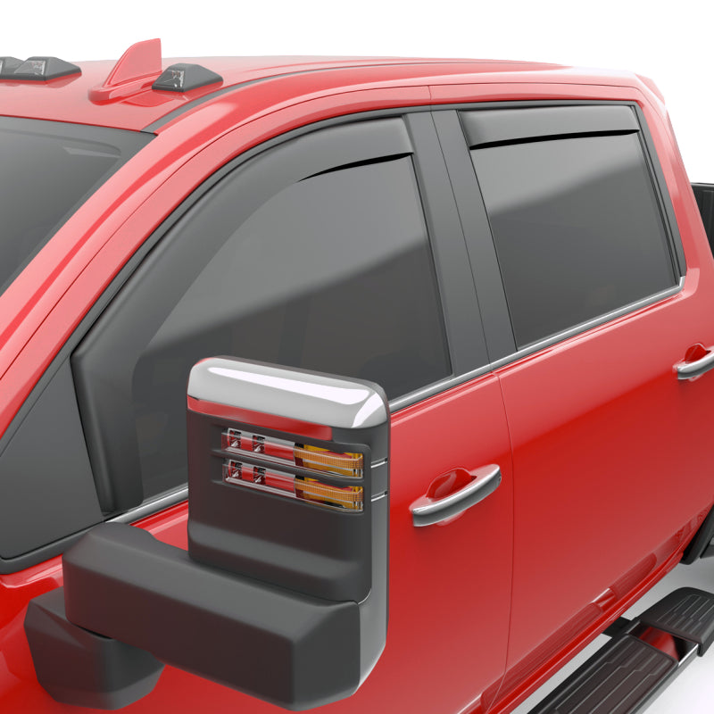 EGR 2019 Chevy 1500 Crew Cab In-Channel Window Visors - Matte Black EGR 2019 Chevy 1500 Crew Cab In-Channel Window Visors - Matte Black