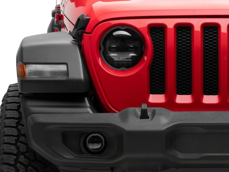 Raxiom 18-23 Jeep Wrangler JL Axial Series 9-In Angel Eye LED Headlights- Blk Housing (Clear Lens) Raxiom 18-23 Jeep Wrangler JL Axial Series 9-In Angel Eye LED Headlights- Blk Housing (Clear Lens)